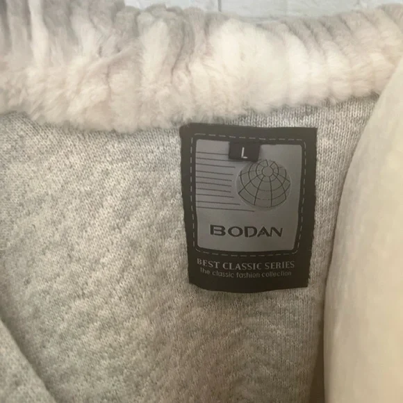 Faux Fur Jacket by Bodan Gray and White